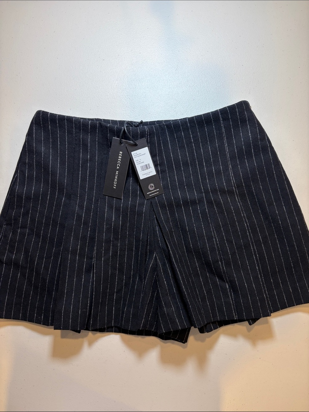 Rebecca Minkoff Black Pinstripe Skort
